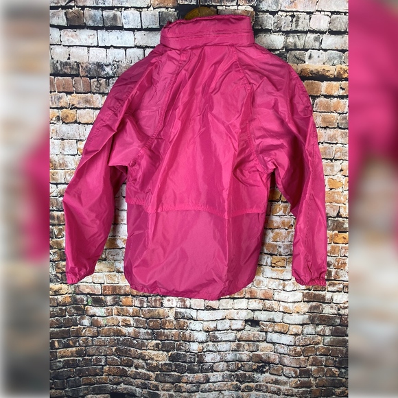 Eddie Bauer Pink Windbreaker With Zip Away Hood - Picture 2 of 7